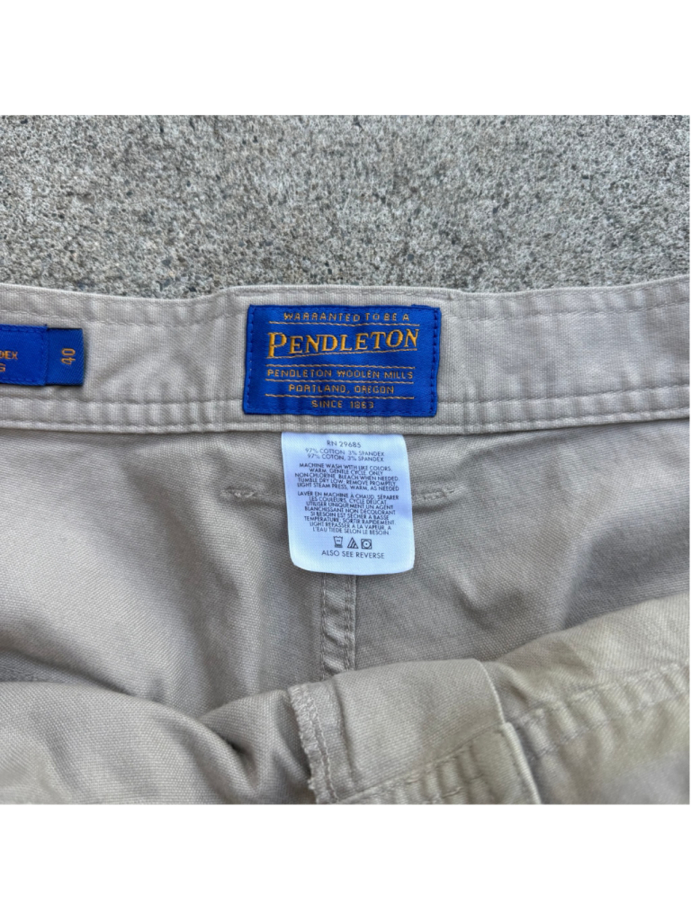 Pendleton Men’s Khaki Cargo Utility Shorts Waist Size 40 - Picture 4 of 10